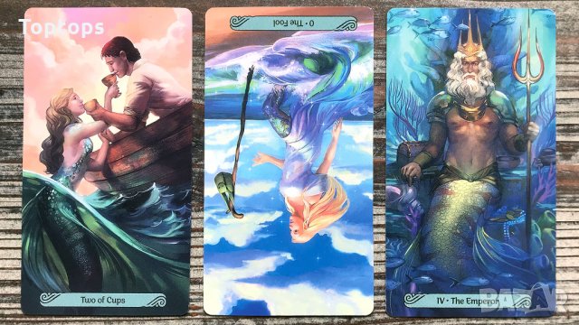 Разкошни таро карти с русалки: Mermaid Tarot и Oceanic Tarot, снимка 6 - Карти за игра - 34173963