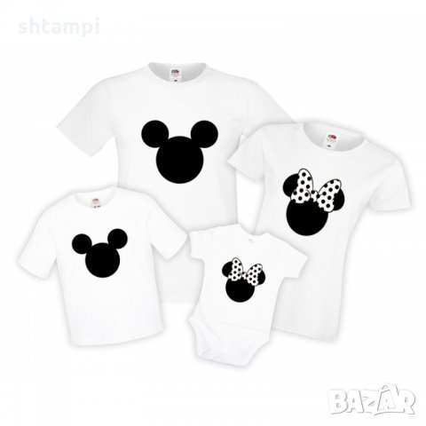 Семейни тениски Mickey Minnie mouse head family set, снимка 2 - Тениски - 35818043
