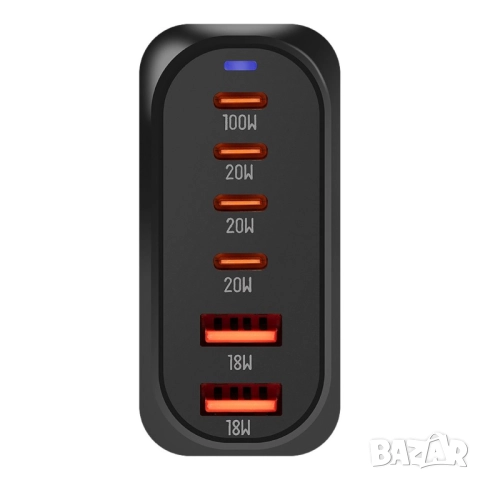 OBAL:ME GaN зарядна станция USB/USB-C 100W , снимка 2 - Оригинални зарядни - 52417615