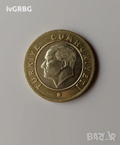 1 лира 2024 Турция турска монета С НАМАЛЕНО ТЕГЛО 6.6 ГРАМА , НЕ 8,2, снимка 5 - Нумизматика и бонистика - 50660761