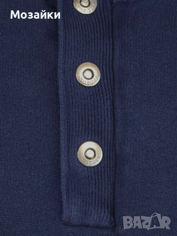 Мъжки пуловер Tommy Hilfiger Premium Cotton Тъмносин Ежедневен XL, снимка 5 - Пуловери - 53595694