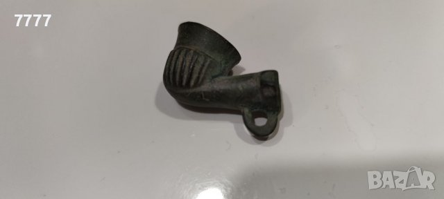 Старинна османска бронзова лула за опиум - тютюн , снимка 3 - Антикварни и старинни предмети - 39584500