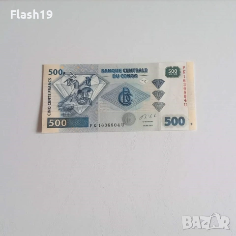 ⭐ Конго 500 франка 2013 г. AU ⭐