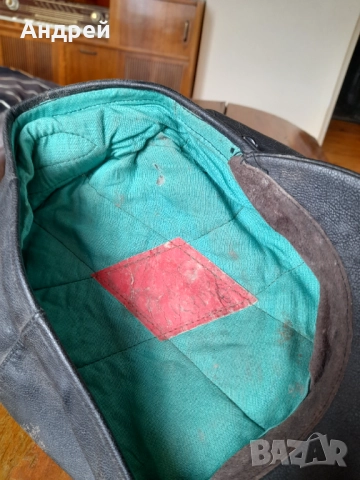 Стар кожен каскет #2, снимка 7 - Други ценни предмети - 52955143