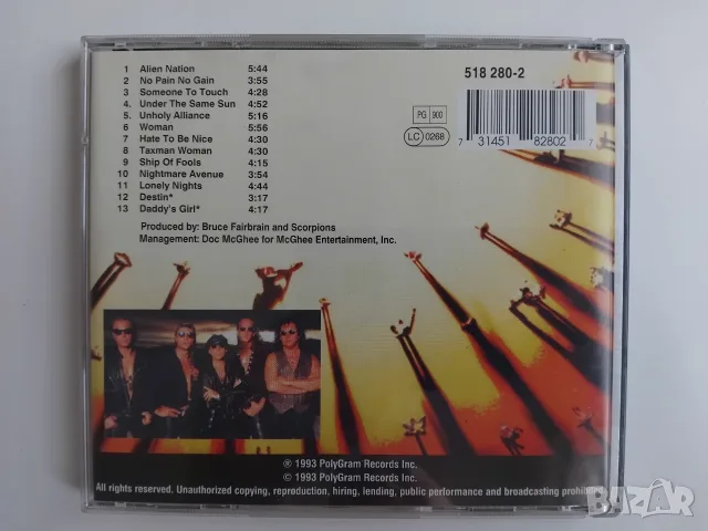 Scorpions – Face The Heat - матричен диск музика, снимка 3 - CD дискове - 56404993
