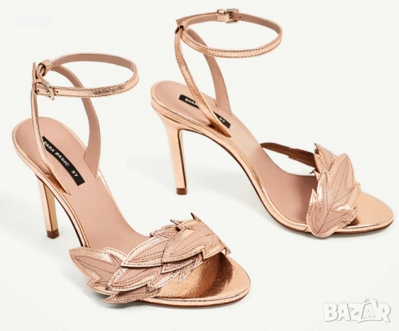 Сандали на ток на Zara 👡, снимка 2 - Дамски обувки на ток - 53775905