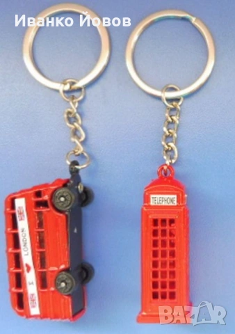 Ключодържатели 3D телефонна кабина, червен автобус, символи на Лондон, Сувенир, снимка 2 - Други стоки за дома - 35838191