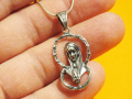 Сребърен синджир със сребърен медальон богородица, Дева Мария сребро, снимка 2
