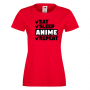 Дамска тениска Anime,Eat,Sleep,Anime,Repeat,Ядене,Спане,Подарък, снимка 3