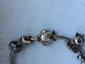 сребърна гривна pandora с 12 талисмана., снимка 5