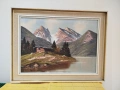 Планински пейзаж картина масло върху платно , снимка 8