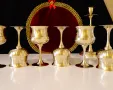 Фантастичен бронзов сервиз,чаши за вино., снимка 5
