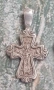 Старинен сребърен кръст Исус Христос и богородица с вързанка за да ви пазят и закрилят, снимка 2