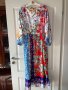 Дълга нова памук памучна елегантна ежедневна рокля тип кимоно широк ръкав флорален принт цветя , снимка 17