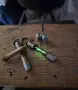 Tritium-BetaLight - Ръчно изработен Steampunk ключодържател със самосветеща тритиева ампула, снимка 4