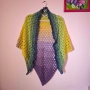 Ръчно плетен триъгълен шал наметка "Лунна нощ" , снимка 16