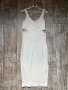 Елегантна нова ежедневна удобна бяла рокля рипс еластична рязана в талията, снимка 1