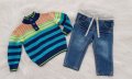 Пуловер и дънки за бебе 6-9 месеца