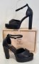 Дамски обувки на висок квадратен ток с отворени пръсти марка: GIVANA; модел:BAY-18 balack, снимка 5