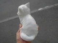 СТАР ПОРЦЕЛАН БЯЛА КОТКА  ГДР GDR , снимка 5