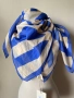 Бял/ син шал  Soleil Soleil от 100 % органик памук, с етикет, снимка 4