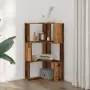 vidaXL Ъглова етажерка 3 нива старо дърво 50x50x102 см инженерно дърво, снимка 3