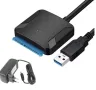 USB 3.0 към SATA кабел за 2.5” и 3.5” HDD и SSD + захранване, снимка 1
