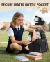 Нова черна LOVEVOOK раница за училище, плюшено мече, 3 отделения, водоустойчива дамска, снимка 3