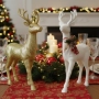 Декоративен Коледен Елен – Златист или Бял, с луксозни празнични детайли ✨, снимка 5