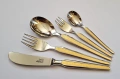 LUXADOR - SOLINGEN - Немски позлатени прибори за хранене сервиз за 6 човека нож ножове вилици лъжици, снимка 4