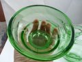 Стари стъклени купички зелено стъкло , снимка 6
