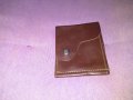 Щипка за пари естествена кожа 100х80мм нова кафява, снимка 2