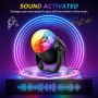RGB диско светлина, 360° въртяща се диско топка със звуково активиране и дистанционно, 2 броя, снимка 3