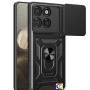 Motorola Edge 60 Pro 5G Удароустойчив Ring Holder with Slide Camera Protector Калъф и Протектор, снимка 1