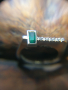 Сребърен пръстен със смарагд, снимка 1 - Пръстени - 36233456