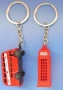 Ключодържатели 3D телефонна кабина, червен автобус, символи на Лондон, Сувенир, снимка 2