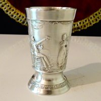 Чаша от калай "Die Lindenwirtin" , снимка 2 - Антикварни и старинни предмети - 41693327