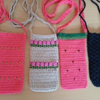 Плетени чантички за телефон , снимка 2 - Чанти - 41935843