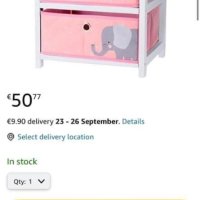 Красив шкаф за детска стая с чекмеджета на марката Home Styling Collection, снимка 1 - Мебели за детската стая - 42351538