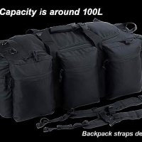 Нова голяма Раница за Тактическа и спортна екипировка Чанта за багаж 100L, снимка 5 - Чанти - 42419546