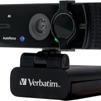Оригинална Verbatim уеб камера с двоен микрофон, външна камера за компютър или лаптоп с Ultra HD 4K , снимка 1 - Камери - 41461913