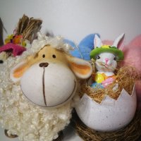 Керамична овца , снимка 1 - Декорация за дома - 39754344
