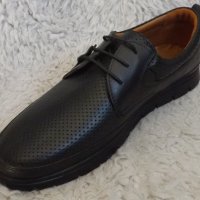 Обувки, естествена кожа, черни, код 541/ББ1/69, снимка 5 - Спортно елегантни обувки - 42539214
