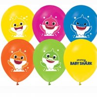 Бебе Акули Baby Shark латекс балон балони парти рожден ден, снимка 1 - Други - 25923181