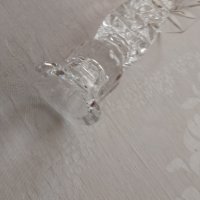 кристален свещник има малка люспа , снимка 7 - Антикварни и старинни предмети - 44422355