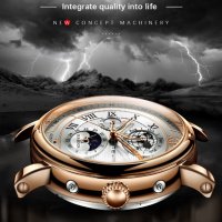 TEVISE - 2023 Автоматичен,механичен ръчен часовник,функция ден и нощ,водоустойчив, снимка 9 - Мъжки - 41290839