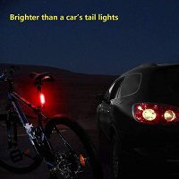 Нови 2 броя USB акумулаторна LED светлина за велосипед Трицветна задна , снимка 5 - Аксесоари за велосипеди - 40680567