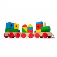 ❌ Образователна дървена играчка влакче с въженце за дърпане ✨, снимка 4 - Образователни игри - 39962505