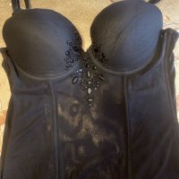 Красив секси черен корсет с камъни H&M нов , снимка 3 - Корсети, бюстиета, топове - 35787631