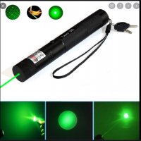 НОВ NEW Мощен зелен лазер 500mW laser pointer с проекция, снимка 1 - Друга електроника - 33181080